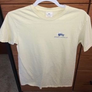 Pale yellow simply southern shirt